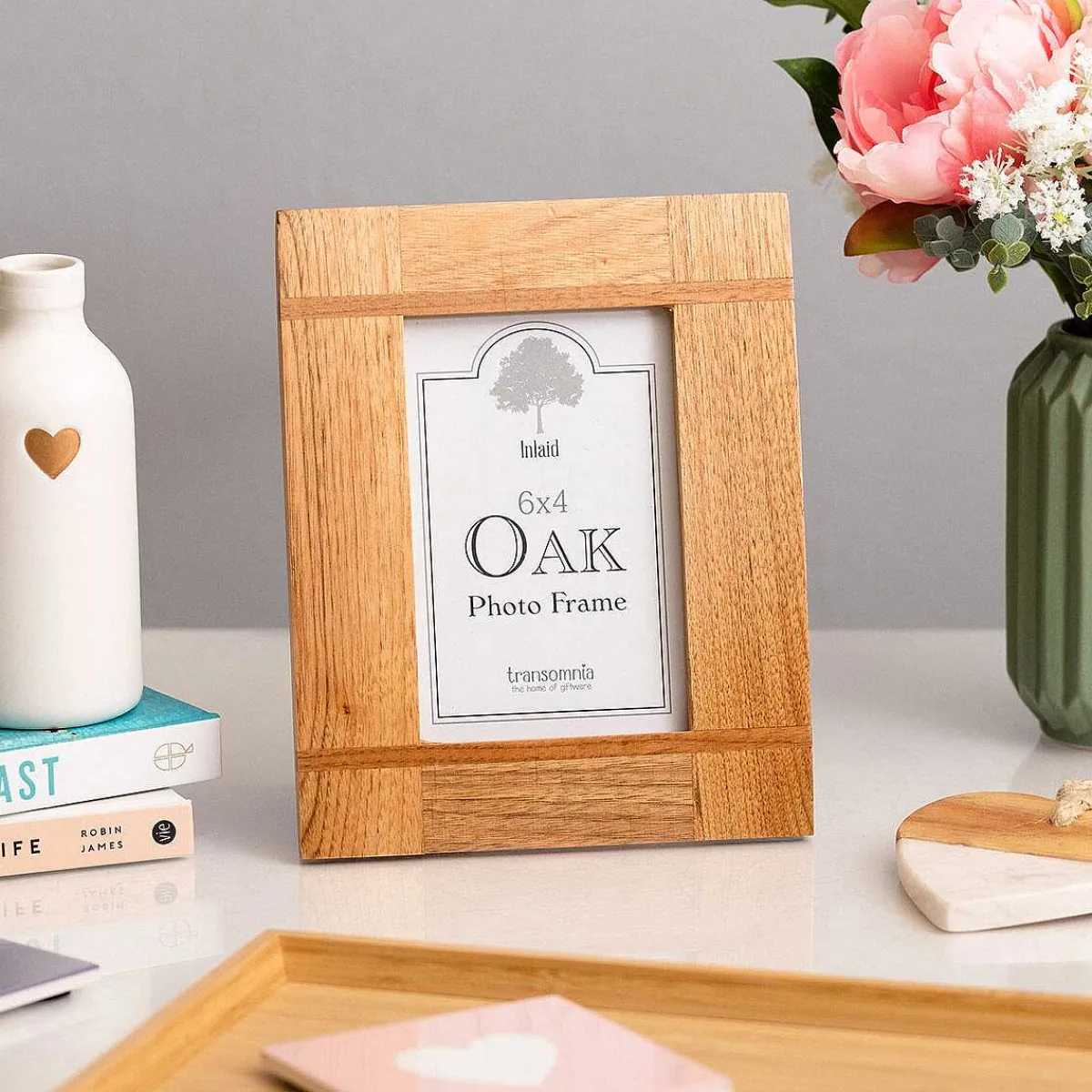 Inlay Oak 6X4 Wooden Photo Frame>Transomnia Sale
