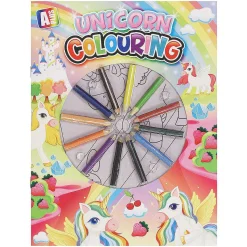 Unicorn A4 Colouring Book Set With Twelve Pencils>Temptation Gifts Shop