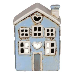 Small Light Blue Heart House Tealight Holder><noscript><img width=