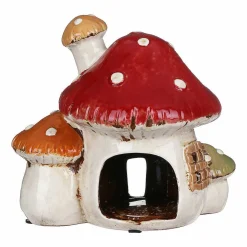 Three Mushroom House Tealight Holder><noscript><img width=