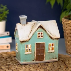 Turquoise Traditional House Tealight Holder><noscript><img width=