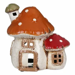 Two Mushroom House Tealight Holder><noscript><img width=