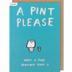 Pint Please Greetings Card>Vimrod Clearance