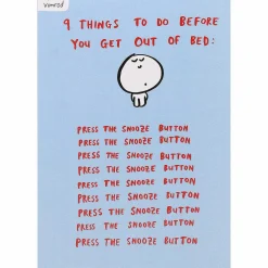 Snooze Button Greetings Card>Vimrod Store