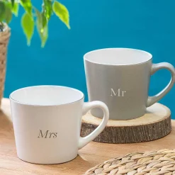 Amore 'Mr & Mrs' Boxed Set Of 2 Mugs><noscript><img width=