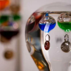 14Cm Light Bulb Galileo Thermometer On Metal Stand><noscript><img width=