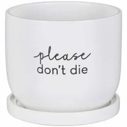 Country Living Please Don'T Die Ceramic Plant Pot>Widdop & Co Best