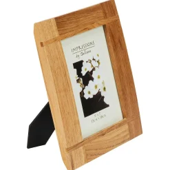 Cross Oak Finish Wooden 7 X 5 Photo Frame>Widdop & Co Discount