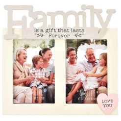 Love Life 'Family' Double Photo Frame>Widdop & Co Discount