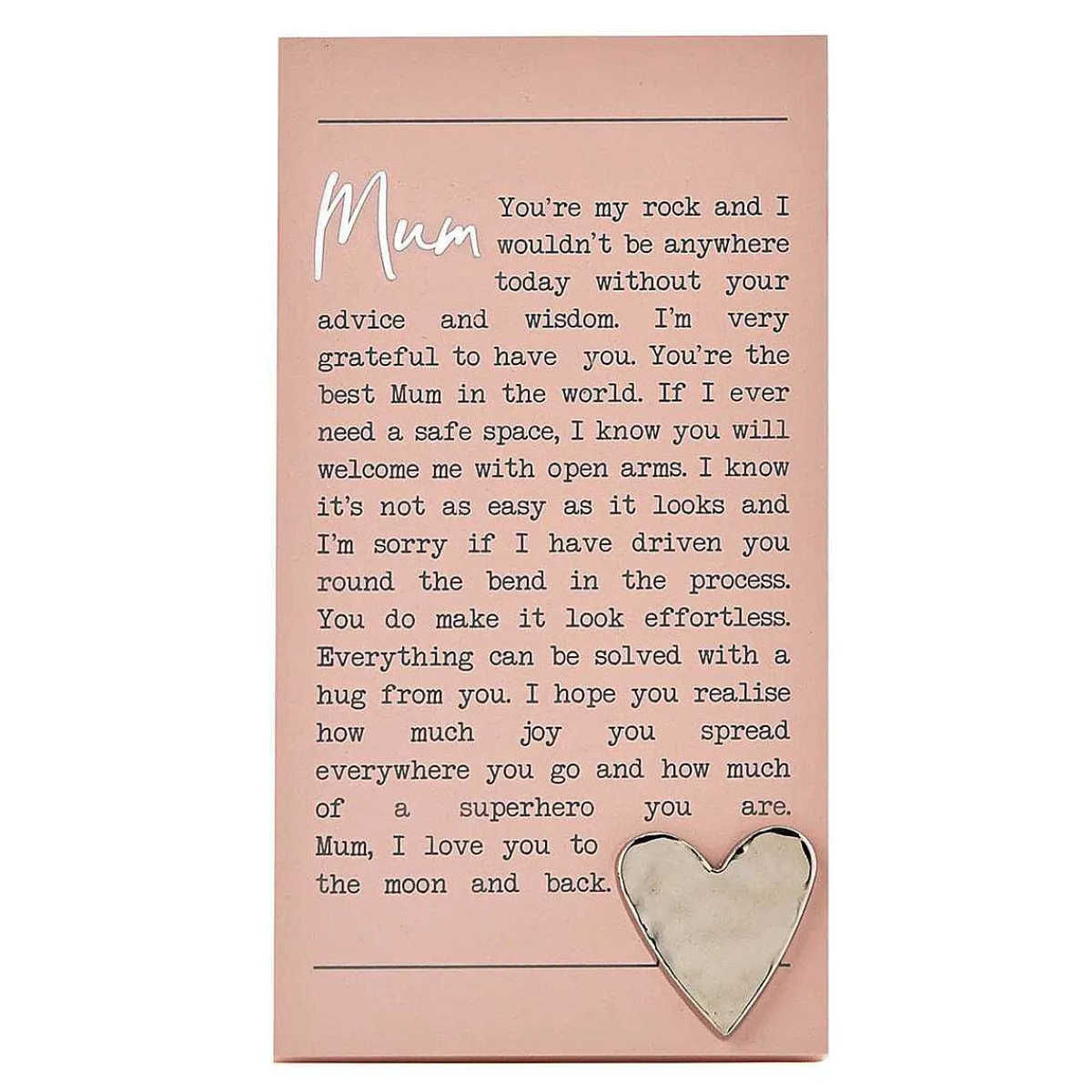 Moments Standing Plaque Mum>Widdop & Co Flash Sale