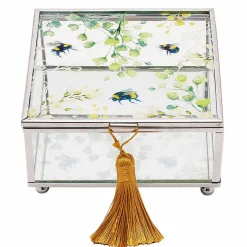 Sophia Glass Bee Trinket Box><noscript><img width=