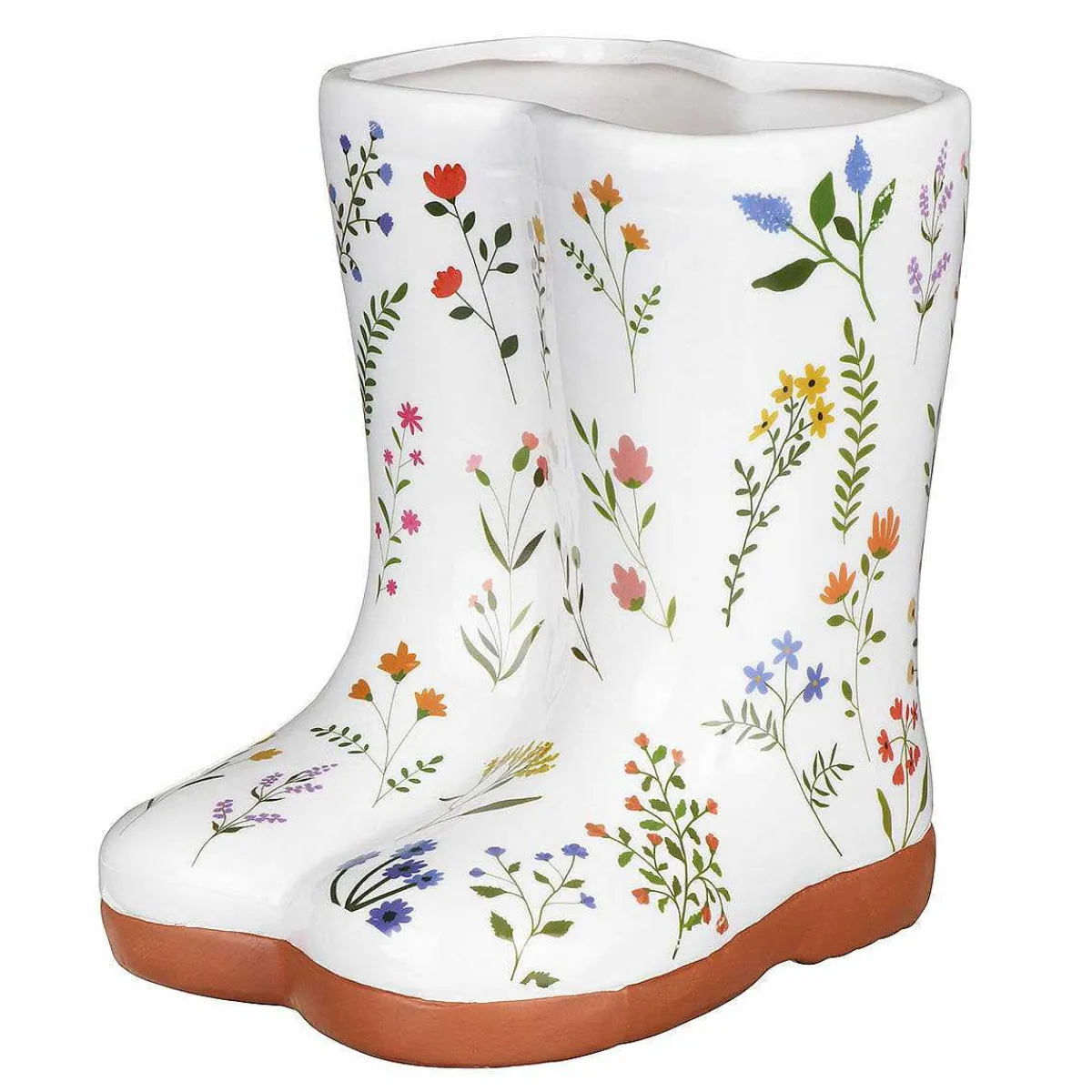 The Cottage Garden Floral Wellies Small Ceramic Vase>Widdop & Co Outlet