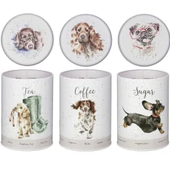 A Dog's Life Tea, Coffee, Sugar Canisters><noscript><img width=