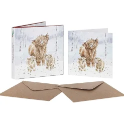 'A Highland Christmas' Set Of 8 Luxury Gold Foiled Christmas Cards>Wrendale Cheap