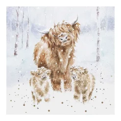 'A Highland Christmas' Set Of 8 Luxury Gold Foiled Christmas Cards>Wrendale Cheap