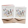 'All Wrapped Up' Set Of 8 Luxury Gold Foiled Christmas Cards>Wrendale Hot