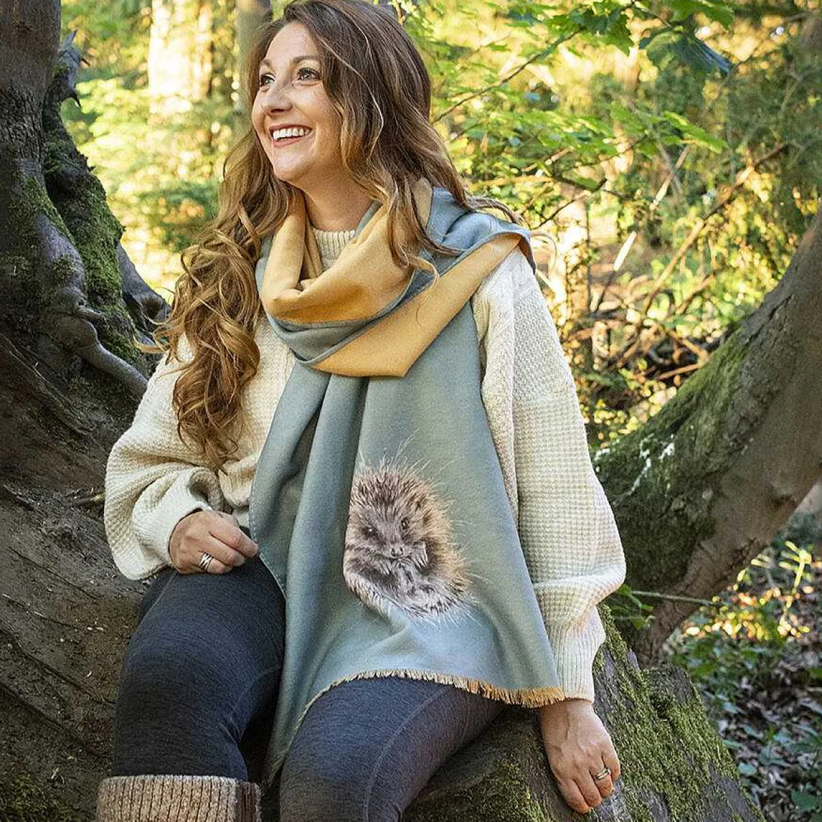 'Awakening' Hedgehog Winter Scarf>Wrendale Outlet