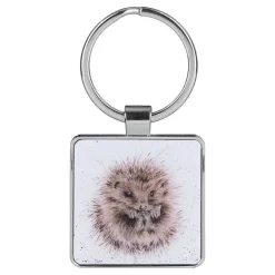 'Awakening' Hedgehog Metal Keyring>Wrendale Clearance