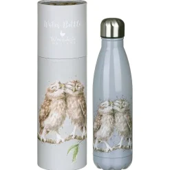'Birds Of A Feather' Owl 500Ml Water Bottle><noscript><img width=