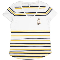 'Born To Be Wild' Fox Striped Cotton T-Shirt><noscript><img width=