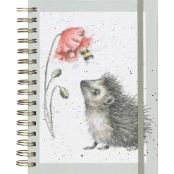 'Busy As A Bee' Hedgehog A5 Notebook><noscript><img width=