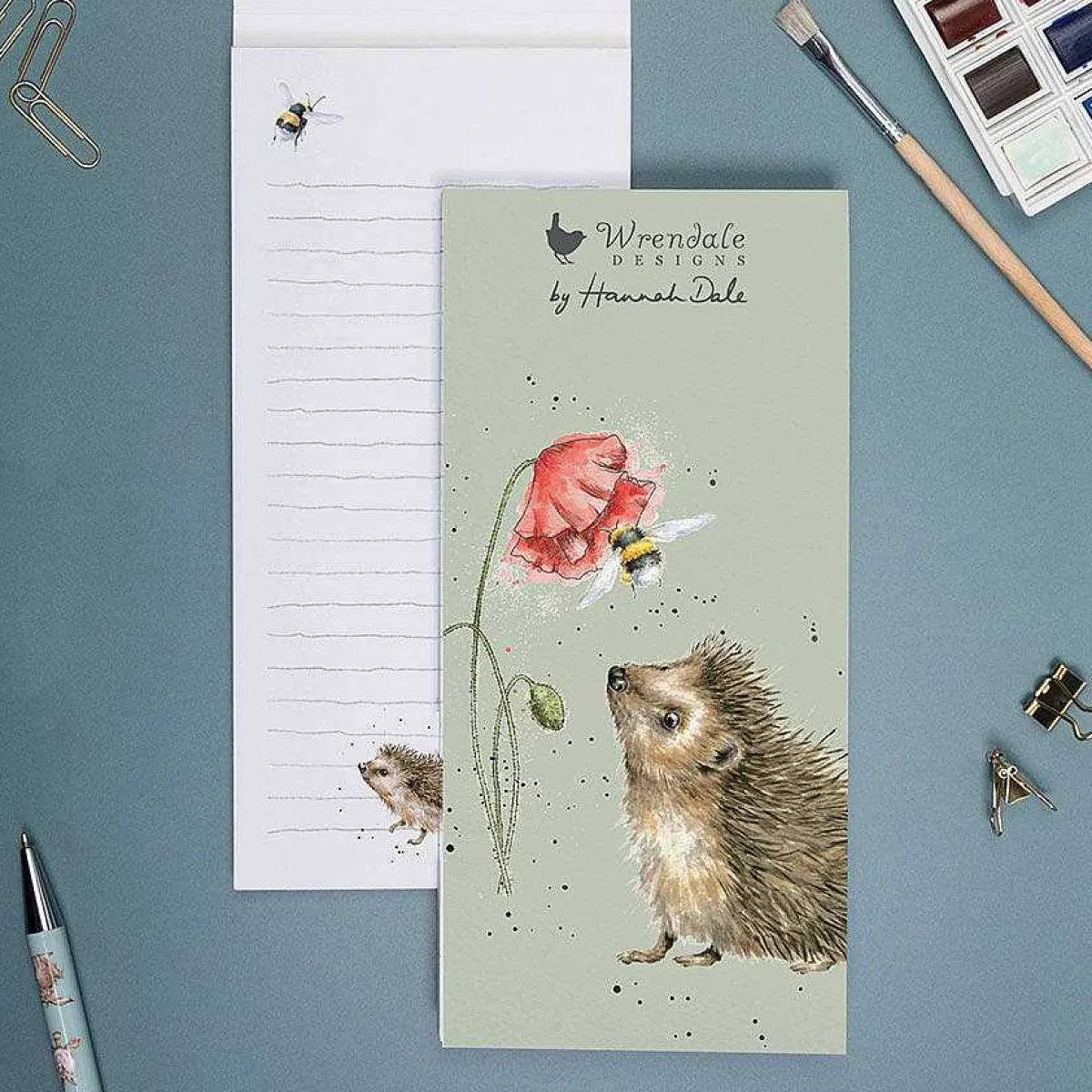 'Busy As A Bee' Hedgehog Magnetic Shopping Pad>Wrendale Best