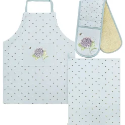 Busy Bee Double Oven Glove, Tea Towel And Apron Set><noscript><img width=