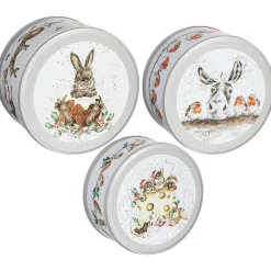 Christmas Set Of 3 Nesting Cake Tins><noscript><img width=