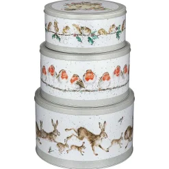 Christmas Set Of 3 Nesting Cake Tins><noscript><img width=