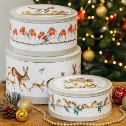 Christmas Set Of 3 Nesting Cake Tins><noscript><img width=