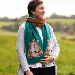 'Contentment' Foxes Winter Scarf><noscript><img width=