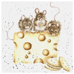 'Crackers About Cheese' Mouse Greetings Card>Wrendale Online