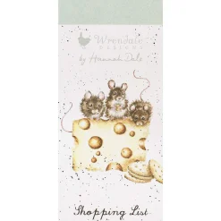 'Crackers About Cheese' Magnetic Shopping Pad>Wrendale New