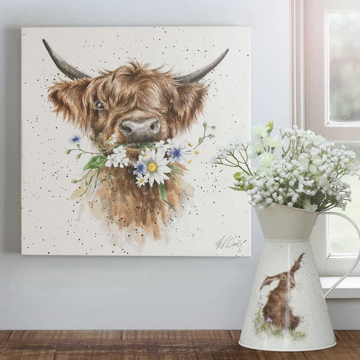 'Daisy Coo' Large Canvas>Wrendale Hot