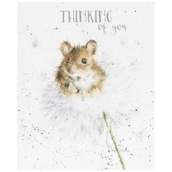 'Dandelion' Mouse Thinking Of You Card>Wrendale Cheap