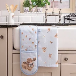 Farmyard Friends Cow Double Oven Glove>Wrendale Best