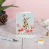 'Field Of Flowers' Hare 9Cm Mini Card>Wrendale Shop