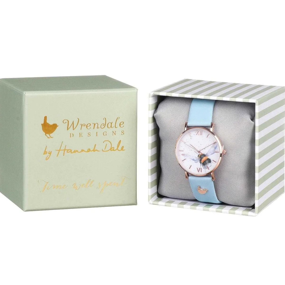 'Flight Of The Bumblebee' Bee Leather Watch>Wrendale Clearance