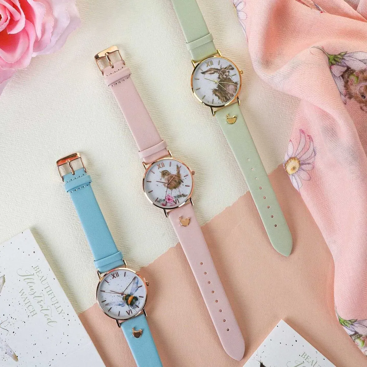 'Flight Of The Bumblebee' Bee Leather Watch>Wrendale Clearance