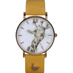 'Flowers' Giraffe Leather Watch>Wrendale Cheap