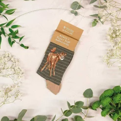 'Flutterly Fabulous' Cow Green Women's Bamboo Socks>Wrendale Hot
