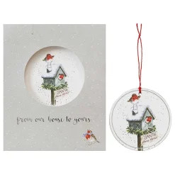 'From Our House To Yours' Christmas Card With Tree Decoration>Wrendale Clearance