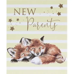Furever Family Fox New Parents Card><noscript><img width=
