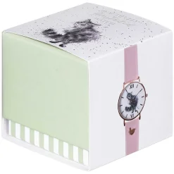 'Glamour Puss' Cat Leather Watch><noscript><img width=