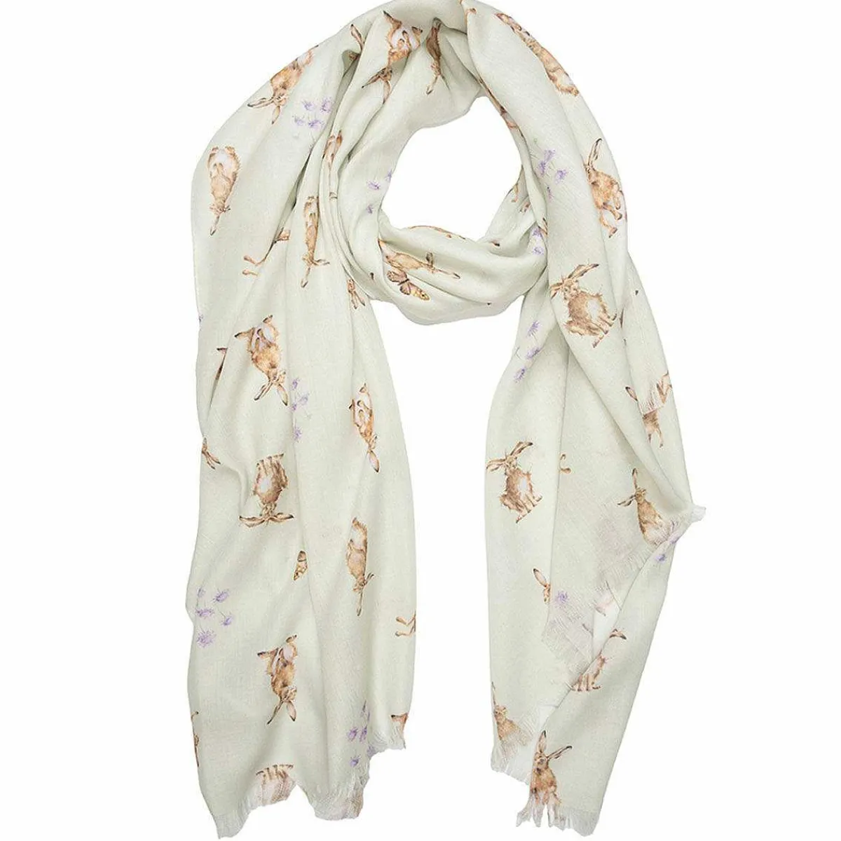 'Harebrained' Hare Everyday Scarf>Wrendale Clearance