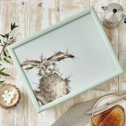 'Hare-Brained' Hare Lap Tray><noscript><img width=