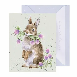 'Head Clover Heels' Rabbit 9Cm Mini Card>Wrendale Clearance