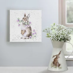'Head Clover Heels' Rabbit Small Canvas>Wrendale Shop