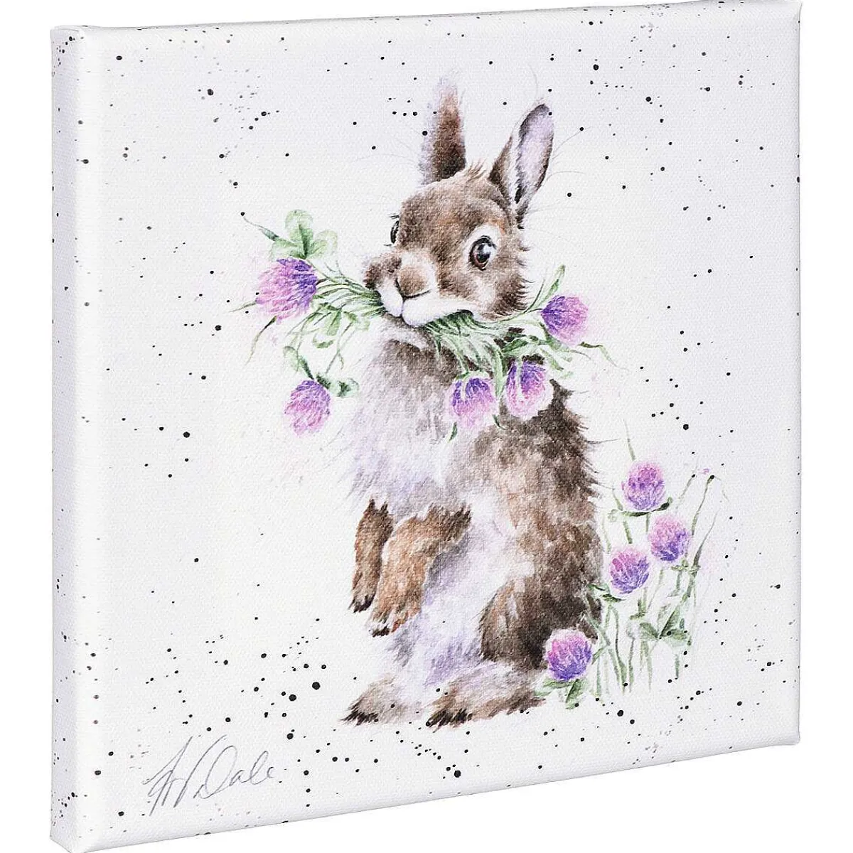 'Head Clover Heels' Rabbit Small Canvas>Wrendale Shop
