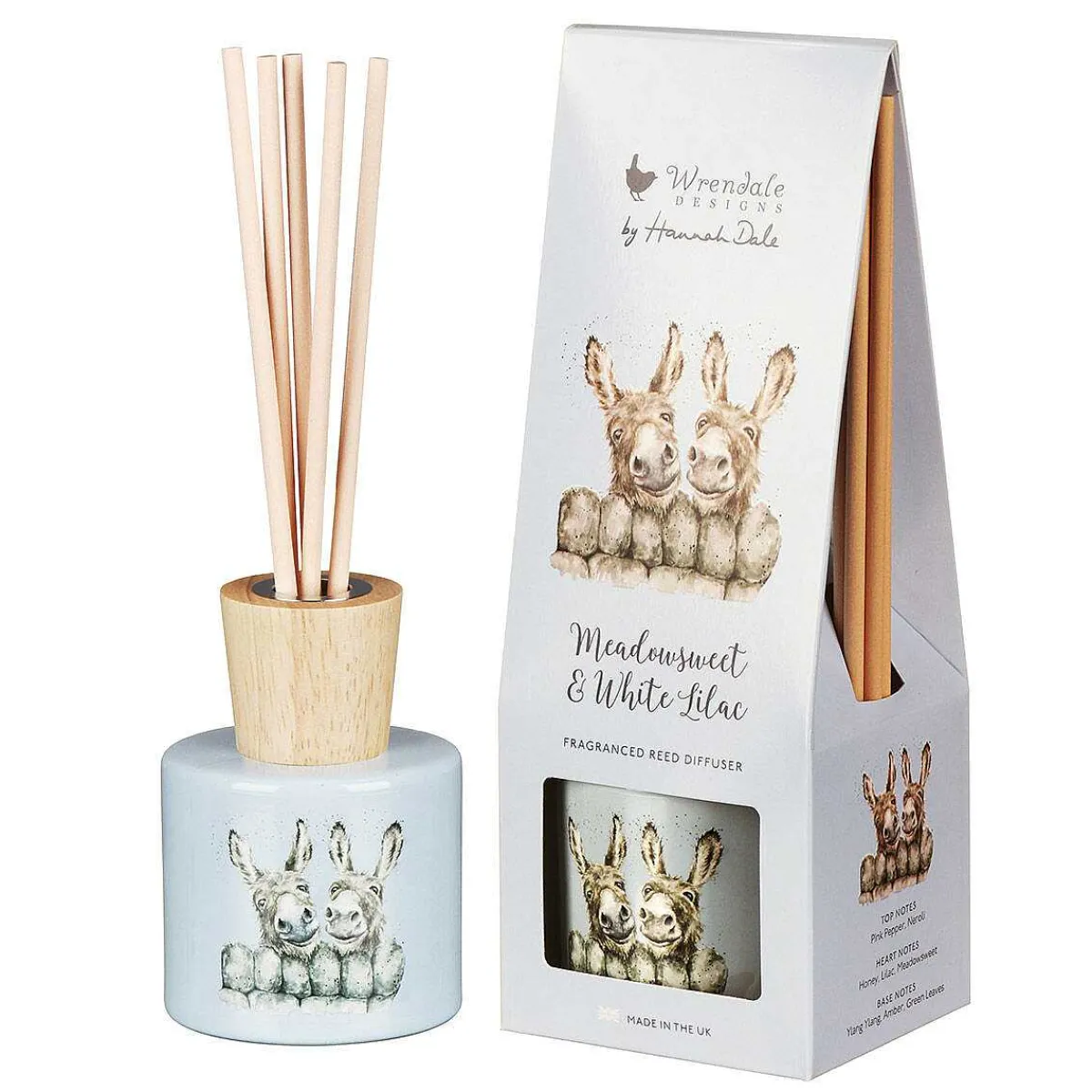 'Hee Haw' Meadow Donkey Reed Diffuser>Wrendale Shop